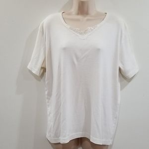 American weekend women's white blouse size large